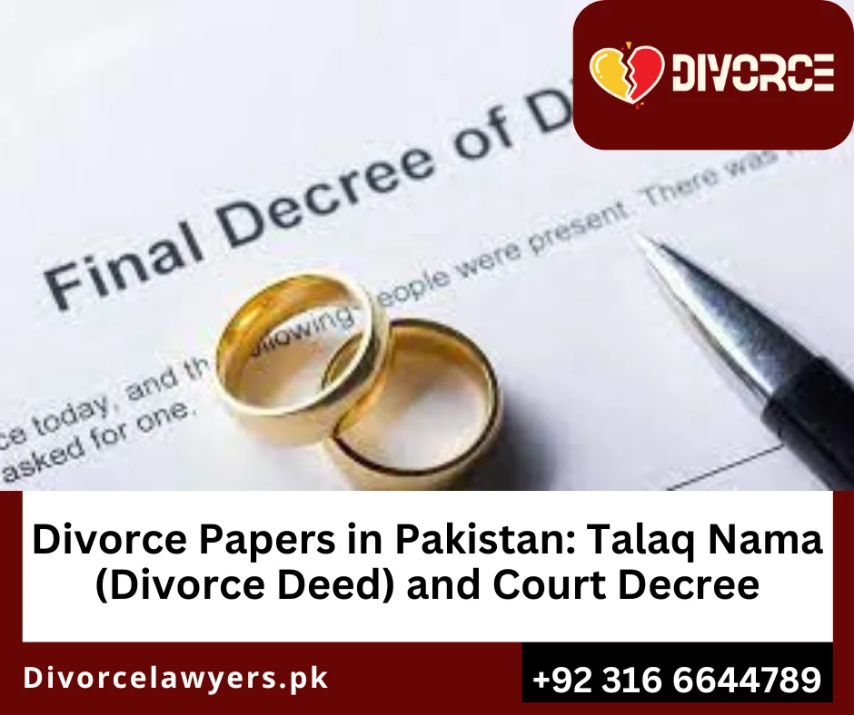 Divorce Papers in Pakistan